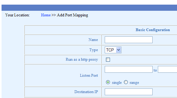 port forwarding